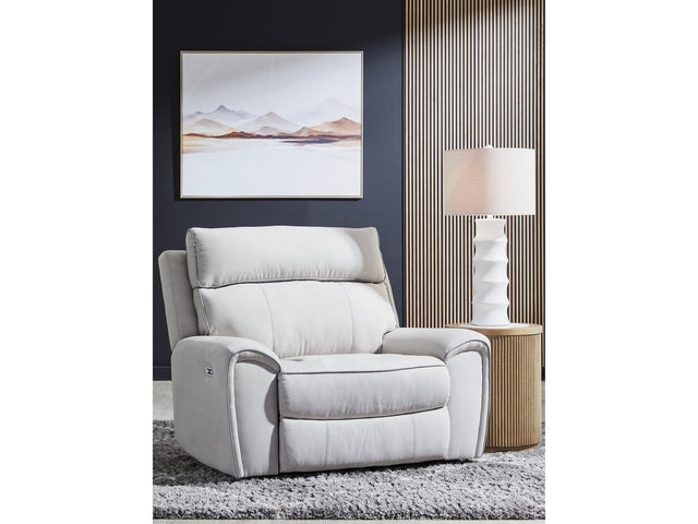 Social Pointe Pearl/Ash Power Recliner/ADJ Headrest (Online Special Price) - Ornate Home