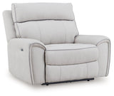 Social Pointe Pearl/Ash Power Recliner/ADJ Headrest (Online Special Price) - Ornate Home