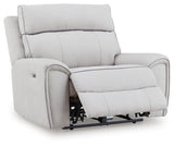 Social Pointe Pearl/Ash Power Recliner/ADJ Headrest (Online Special Price) - Ornate Home