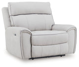 Social Pointe Pearl/Ash Power Recliner/ADJ Headrest - Ornate Home
