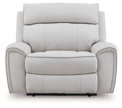 Social Pointe Pearl/Ash Power Recliner/ADJ Headrest - Ornate Home