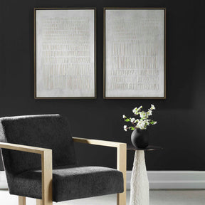 Social Theory Brown/Gray/Woodtone Framed Canvases (Set of 2) - Ornate Home