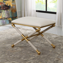 Socialite White Small Bench - Ornate Home