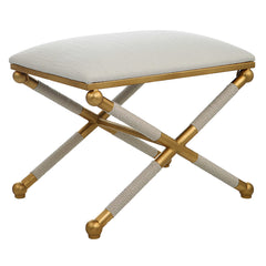 Socialite White Small Bench - Ornate Home