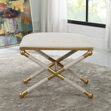 Socialite White Small Bench - Ornate Home