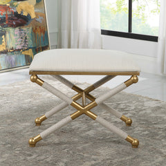 Socialite White Small Bench - Ornate Home