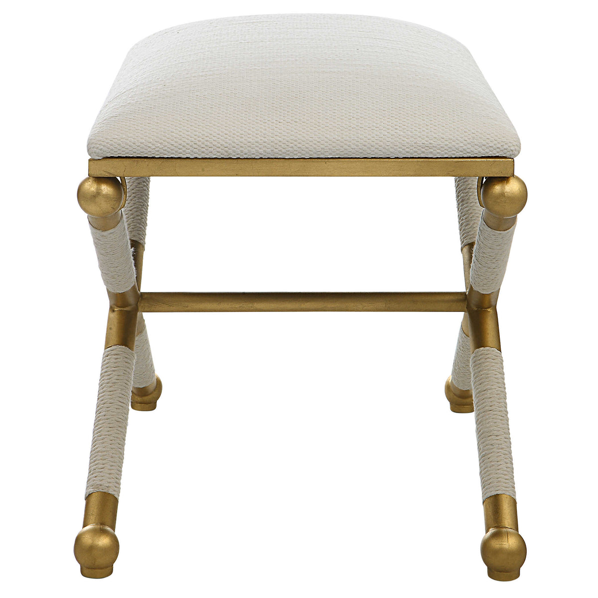 Socialite White Small Bench - Ornate Home