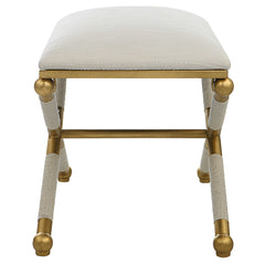 Socialite White Small Bench - Ornate Home