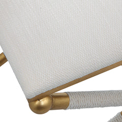 Socialite White Small Bench - Ornate Home