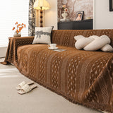 Sofa Cover Blanket Throw with Tassels, Decorative Furniture Protector for Dogs/Pets - Ornate Home