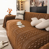Sofa Cover Blanket Throw with Tassels, Decorative Furniture Protector for Dogs/Pets - Ornate Home