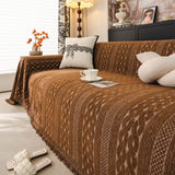 Sofa Cover Blanket Throw with Tassels, Decorative Furniture Protector for Dogs/Pets - Ornate Home
