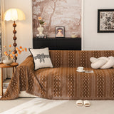 Sofa Cover Blanket Throw with Tassels, Decorative Furniture Protector for Dogs/Pets - Ornate Home