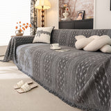 Sofa Cover Blanket Throw with Tassels, Decorative Furniture Protector for Dogs/Pets - Ornate Home