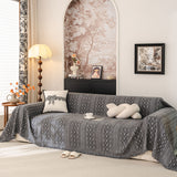 Sofa Cover Blanket Throw with Tassels, Decorative Furniture Protector for Dogs/Pets - Ornate Home
