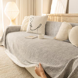 Sofa Cover Throw with Lace Trim & Pom-Pom Fringe, Decorative Couch Cover Blanket - Ornate Home