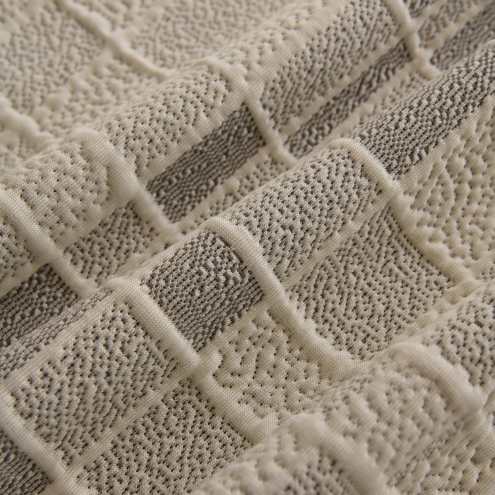 Sofa Cover Throw with Subtle Textured Stripes Lightweight Smooth Couch Slipcover - Ornate Home