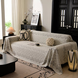 Sofa Cover Throw with Subtle Textured Stripes Lightweight Smooth Couch Slipcover - Ornate Home