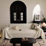Sofa Cover Throw with Subtle Textured Stripes Lightweight Smooth Couch Slipcover - Ornate Home
