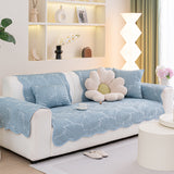 Sofa Cover for Leather & Fabric Couches, 3D Leaf Embossed Quilted Furniture Covers - Ornate Home