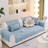 Sofa Cover for Leather & Fabric Couches, 3D Leaf Embossed Quilted Furniture Covers - Ornate Home