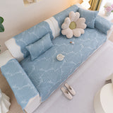 Sofa Cover for Leather & Fabric Couches, 3D Leaf Embossed Quilted Furniture Covers - Ornate Home