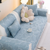 Sofa Cover for Leather & Fabric Couches, 3D Leaf Embossed Quilted Furniture Covers - Ornate Home