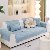 Sofa Cover for Leather & Fabric Couches, 3D Leaf Embossed Quilted Furniture Covers - Ornate Home