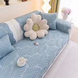 Sofa Cover for Leather & Fabric Couches, 3D Leaf Embossed Quilted Furniture Covers - Ornate Home