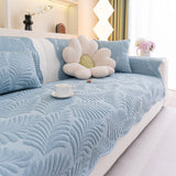 Sofa Cover for Leather & Fabric Couches, 3D Leaf Embossed Quilted Furniture Covers - Ornate Home