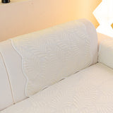 Sofa Cover for Leather & Fabric Couches, 3D Leaf Embossed Quilted Furniture Covers - Ornate Home