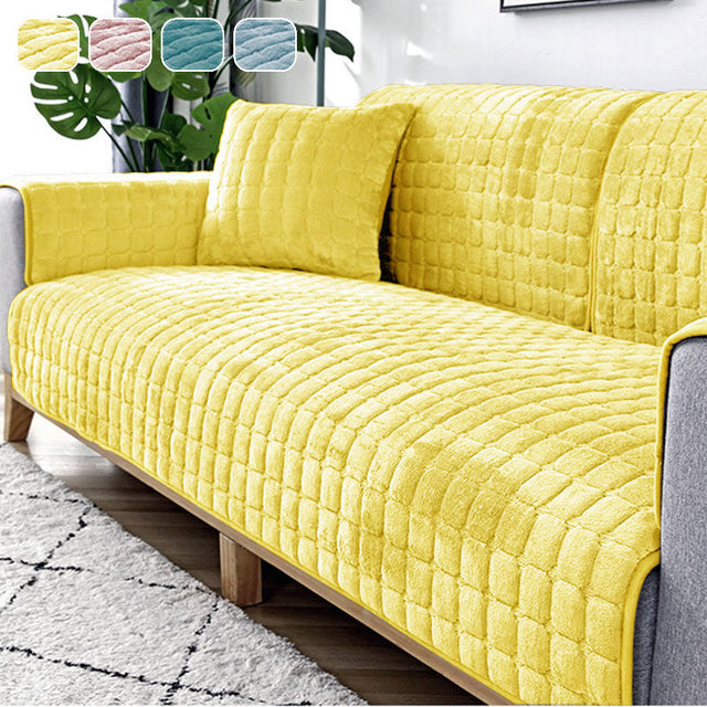 Sofa Cushion Plush Winter Thick Non-Slip Sofa Cushion Sofa Towel Flannel Cushion Universal Sofa Decoration Cover - Ornate Home