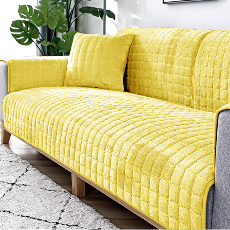 Sofa Cushion Plush Winter Thick Non-Slip Sofa Cushion Sofa Towel Flannel Cushion Universal Sofa Decoration Cover - Ornate Home