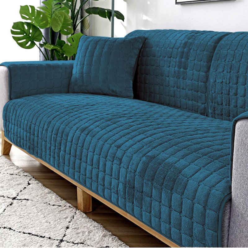 Sofa Cushion Plush Winter Thick Non-Slip Sofa Cushion Sofa Towel Flannel Cushion Universal Sofa Decoration Cover - Ornate Home