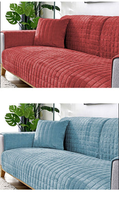 Sofa Cushion Plush Winter Thick Non-Slip Sofa Cushion Sofa Towel Flannel Cushion Universal Sofa Decoration Cover - Ornate Home