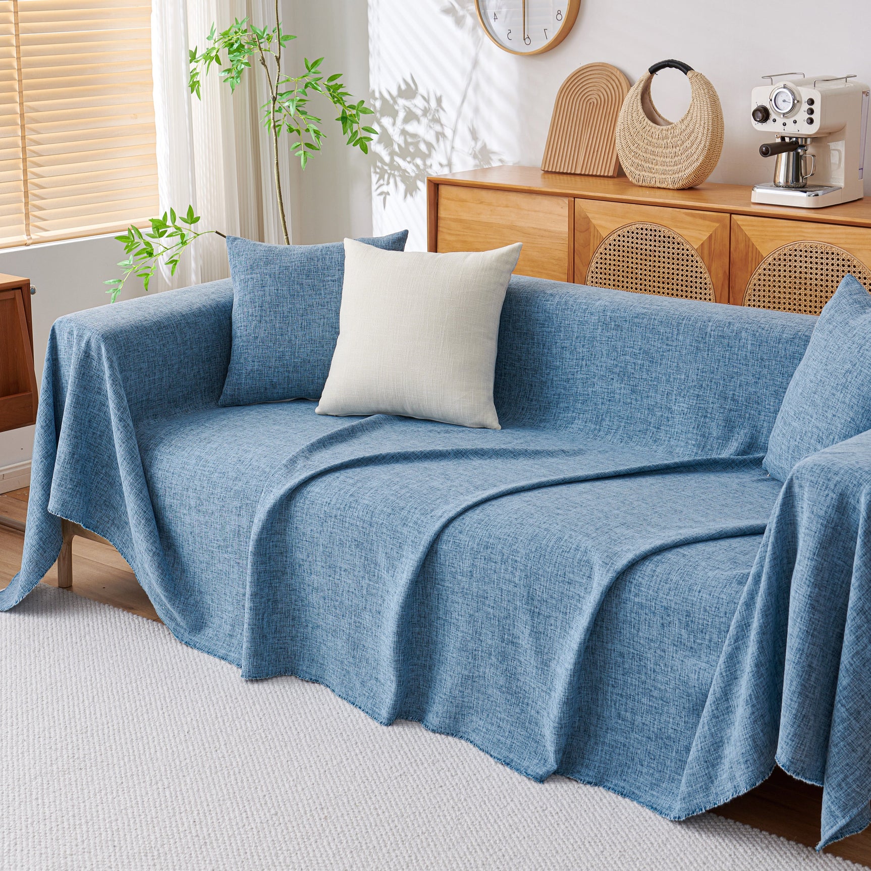 Sofa Slipcovers Cotton Sheet Blanket, Furniture Decor Pet Protector Stylish Throws for Sectional Couch - Ornate Home