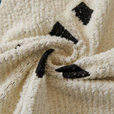 Sofa Throw Blanket with Woven Geometric Pattern & Tassels, Soft & Thick Couch Cover - Ornate Home