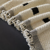 Sofa Throw Blanket with Woven Geometric Pattern & Tassels, Soft & Thick Couch Cover - Ornate Home