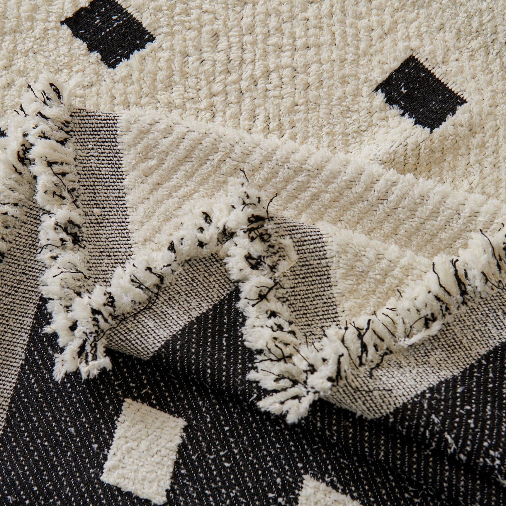Sofa Throw Blanket with Woven Geometric Pattern & Tassels, Soft & Thick Couch Cover - Ornate Home
