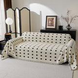 Sofa Throw Blanket with Woven Geometric Pattern & Tassels, Soft & Thick Couch Cover - Ornate Home