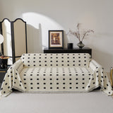 Sofa Throw Blanket with Woven Geometric Pattern & Tassels, Soft & Thick Couch Cover - Ornate Home