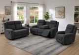 Moab Charcoal Fabric Recliner