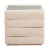 Soffice Beige Nightstand - Ornate Home