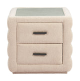 Soffice Beige Nightstand - Ornate Home