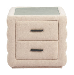 Soffice Beige Nightstand - Ornate Home