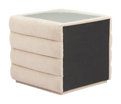 Soffice Beige Nightstand - Ornate Home