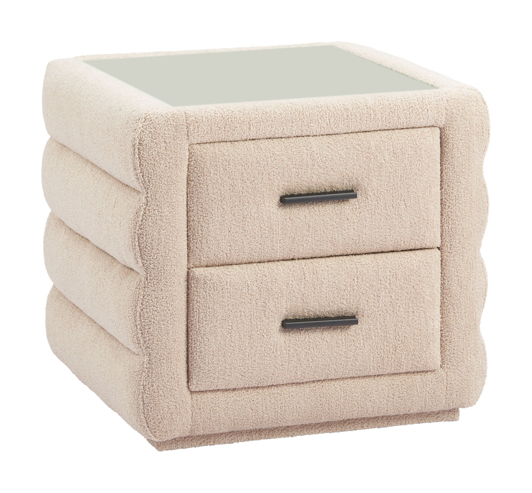 Soffice Beige Nightstand - Ornate Home
