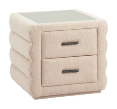 Soffice Beige Nightstand - Ornate Home
