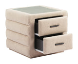 Soffice Beige Nightstand - Ornate Home