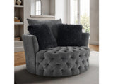 Sofi Dark Gray Swivel Chair - Ornate Home